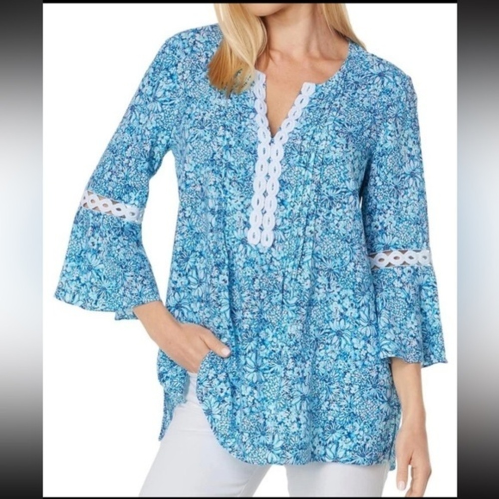 LILLY PULITZER HOLLIE TUNIC TOP XS